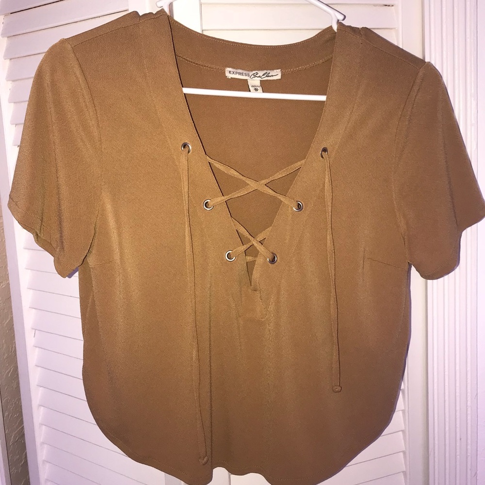 Lace up crop top